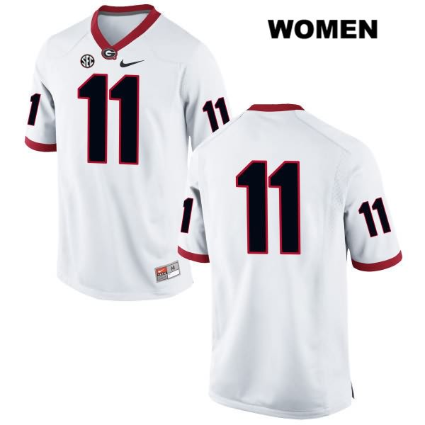 Georgia Bulldogs Women's Jake Fromm #11 NCAA No Name Authentic White Nike Stitched College Football Jersey LXT2856XW